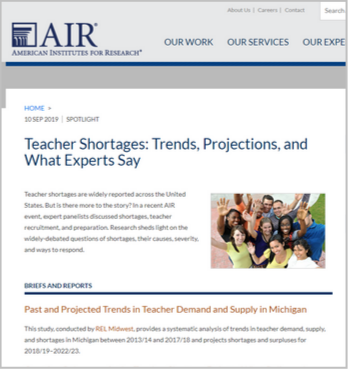 Teacher Shortages: Trends, Projections, and What Experts Say