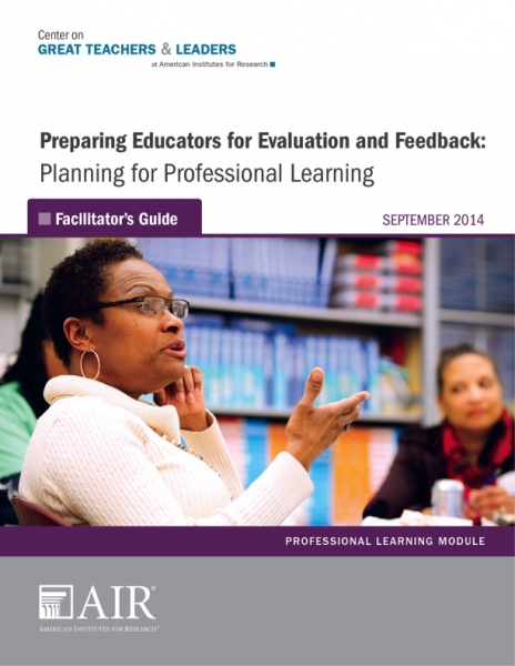 Preparing Educators for Evaluation and Feedback: Planning for Professional Learning